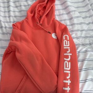 Carhartt Relaxed Fit Hoodie in Coral